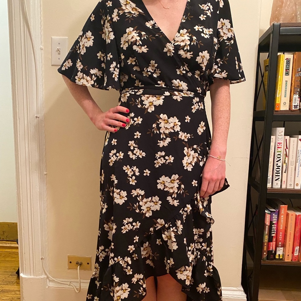 Floral wrap dress